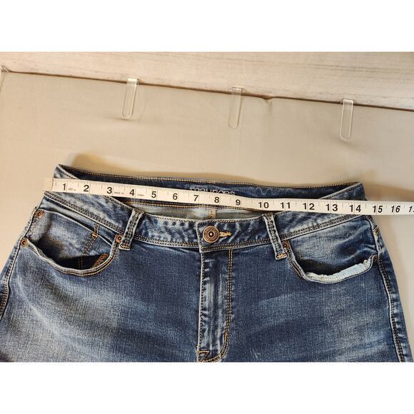 Maurices Women's Blue‎ Solid Stretch Low Rise Curvy Straight Leg Jeans Size 7/8 - Picture 5 of 7